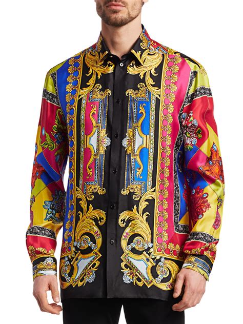 versace mens shirts cheap|Versace long sleeve shirt men.